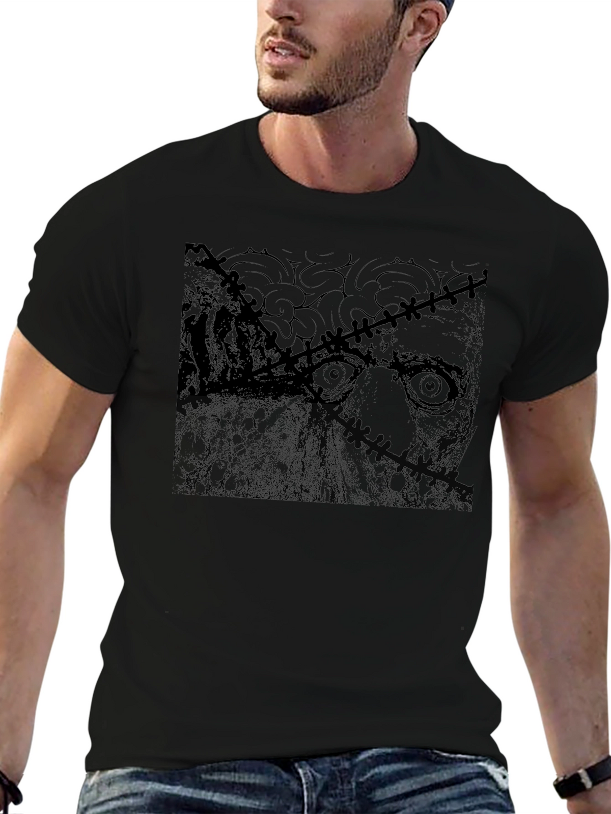 Unique Graphic Tee - Dark Zombie Style