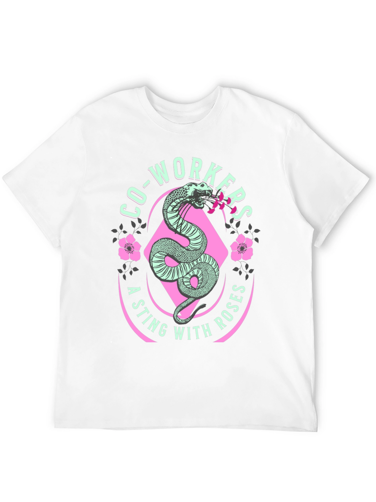 Co-workers A Sting With Roses Graphic T-Shirt
