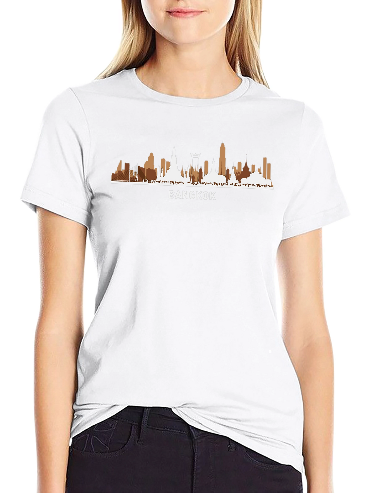 Bangkok Skyline Graphic Tee - Black T-Shirt