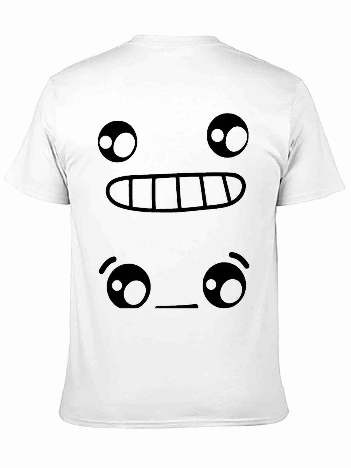 Funny Emoji Face Graphic Tee - Black T-Shirt