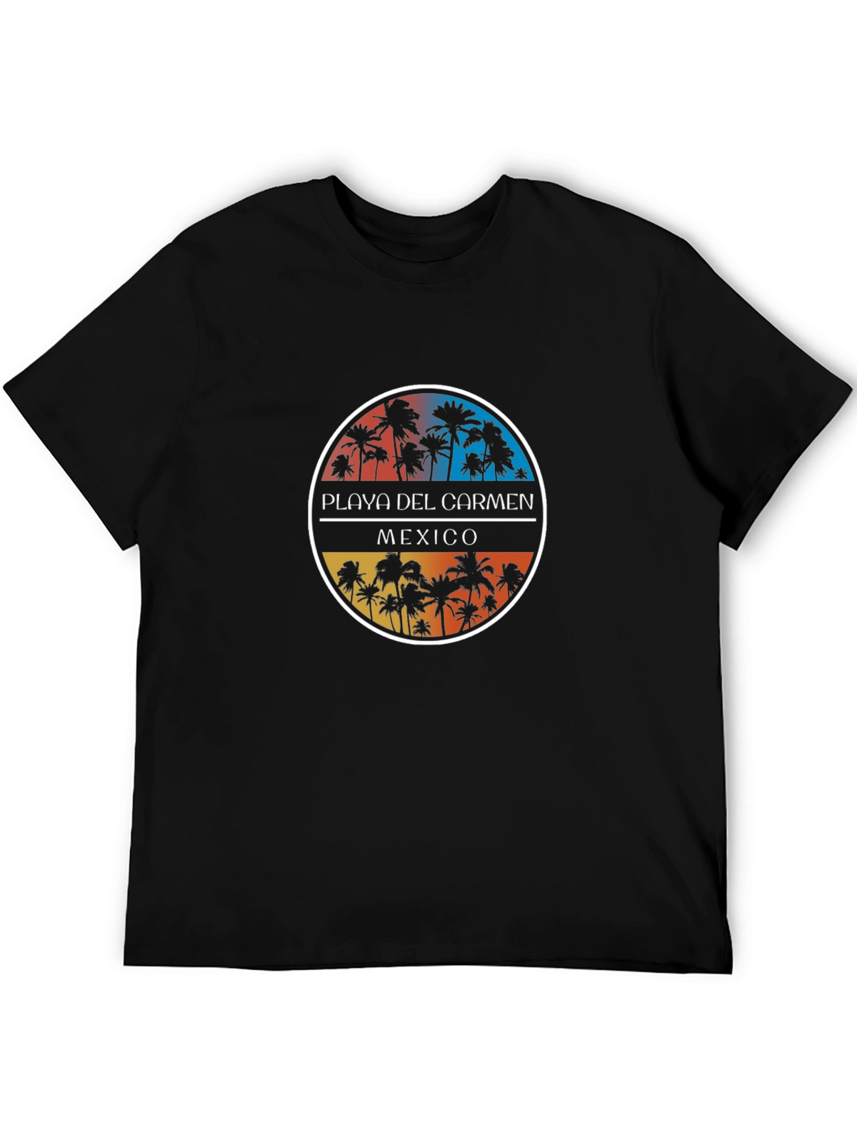 Playa Del Carmen Mexico Palm Tree Graphic T-Shirt