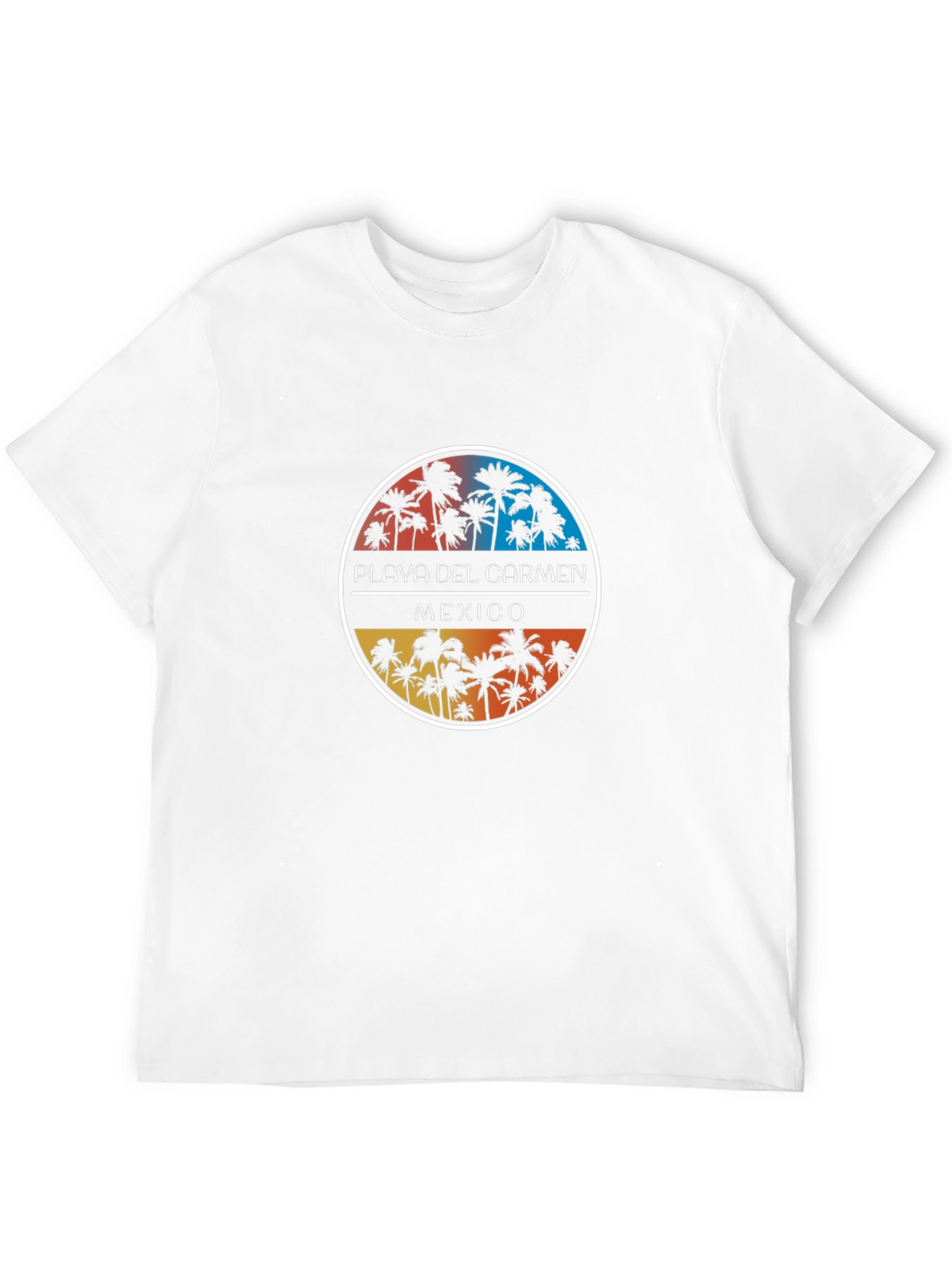 Playa Del Carmen Mexico Palm Tree Graphic T-Shirt
