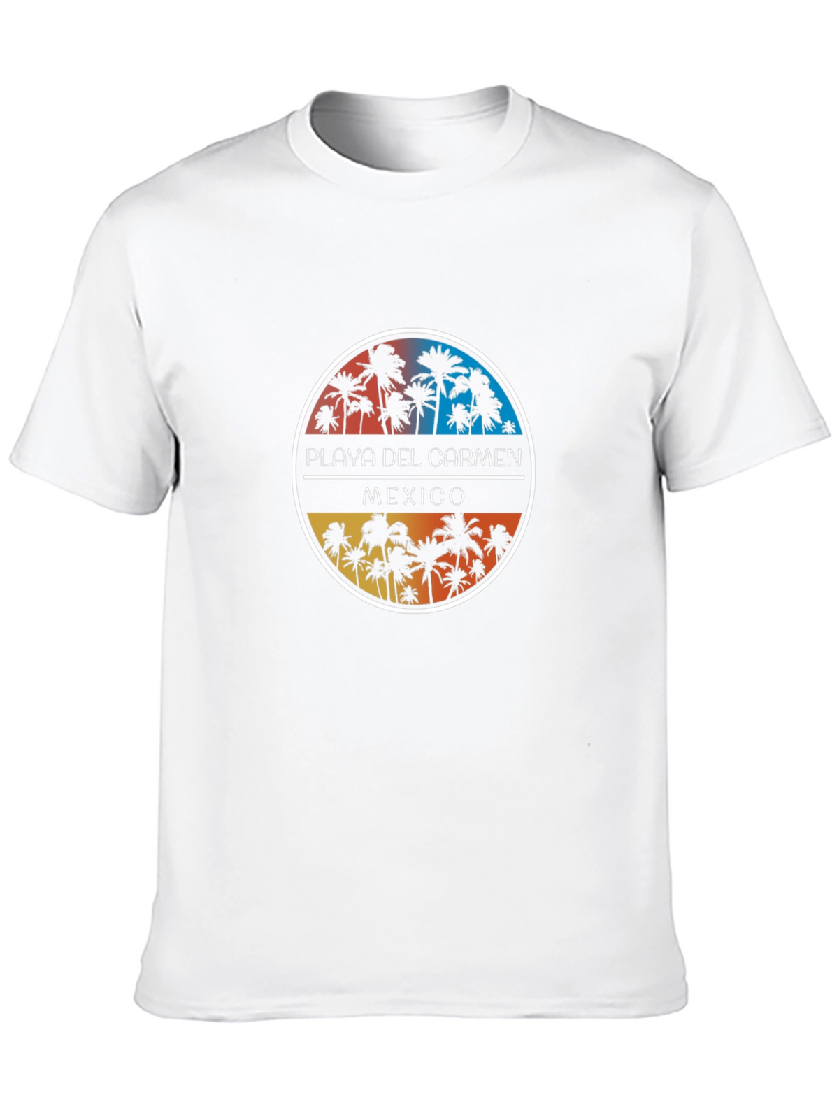 Playa Del Carmen Mexico Palm Tree Graphic T-Shirt