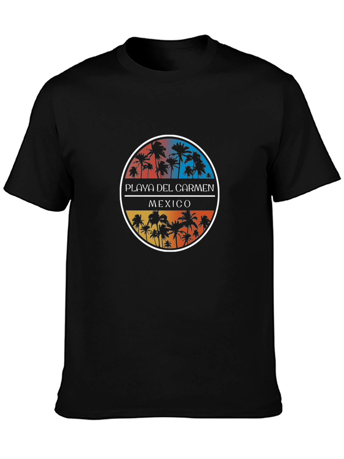 Playa Del Carmen Mexico Palm Tree Graphic T-Shirt