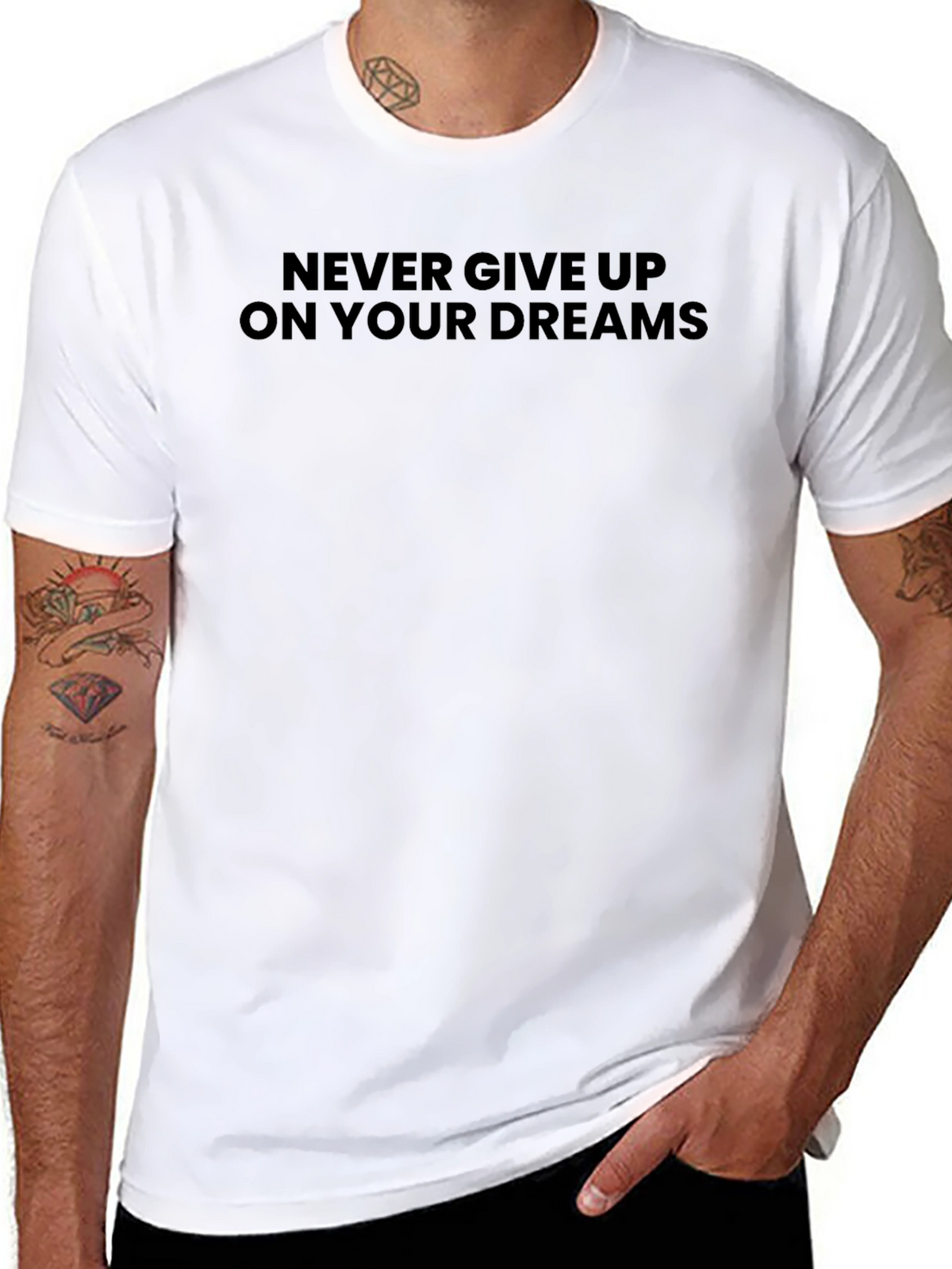 Inspirational Never Give Up Graphic Tee