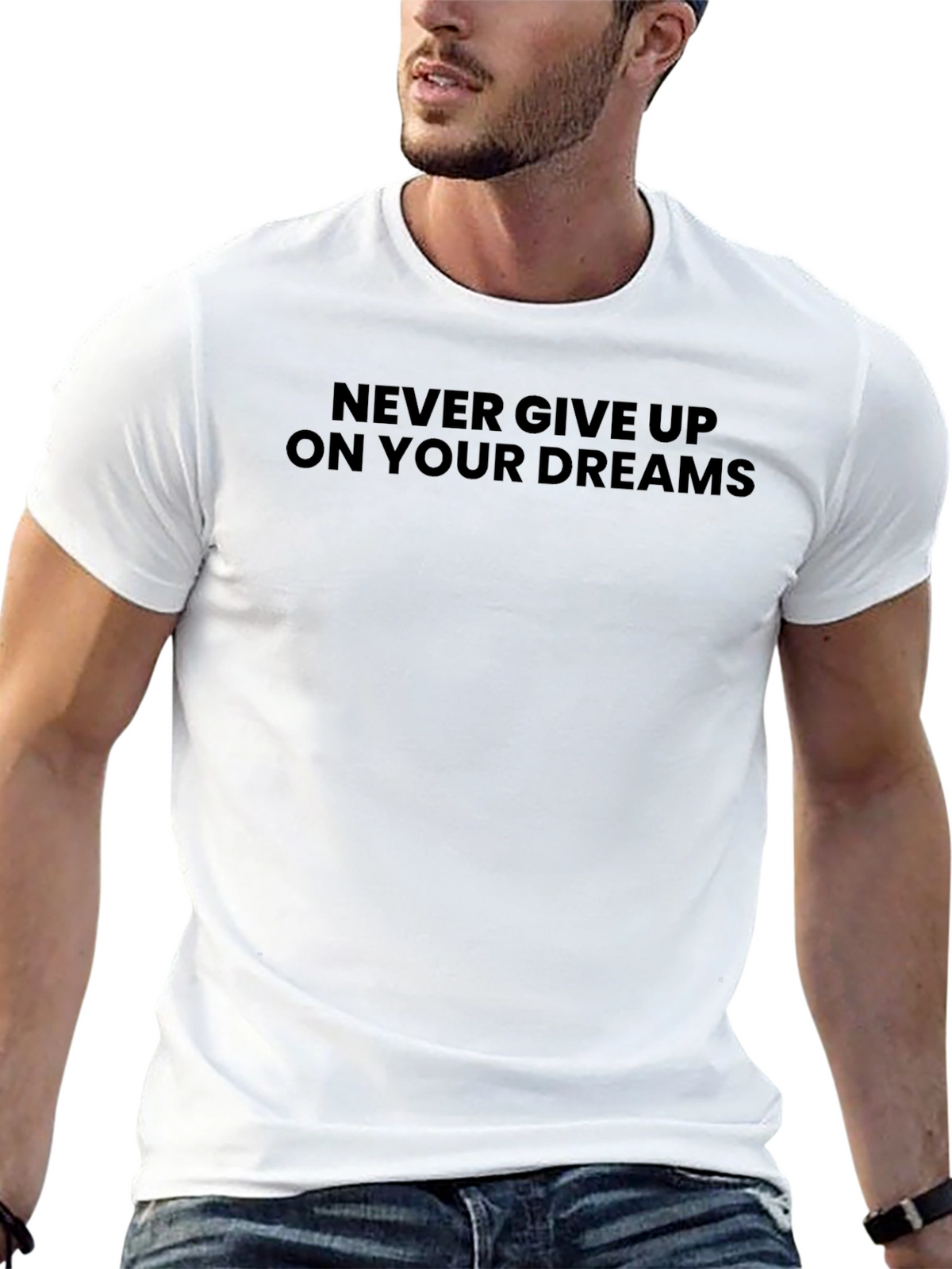Inspirational Never Give Up Graphic Tee