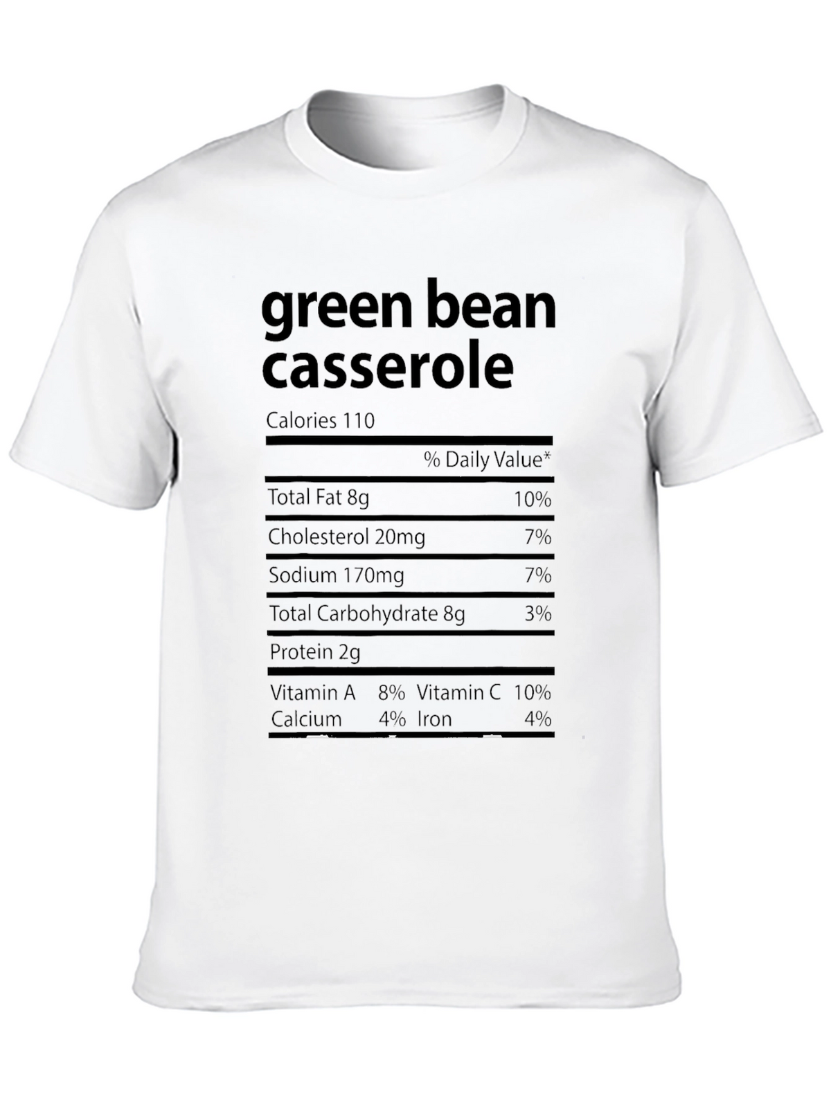 Green Bean Casserole Nutrition Facts T-Shirt