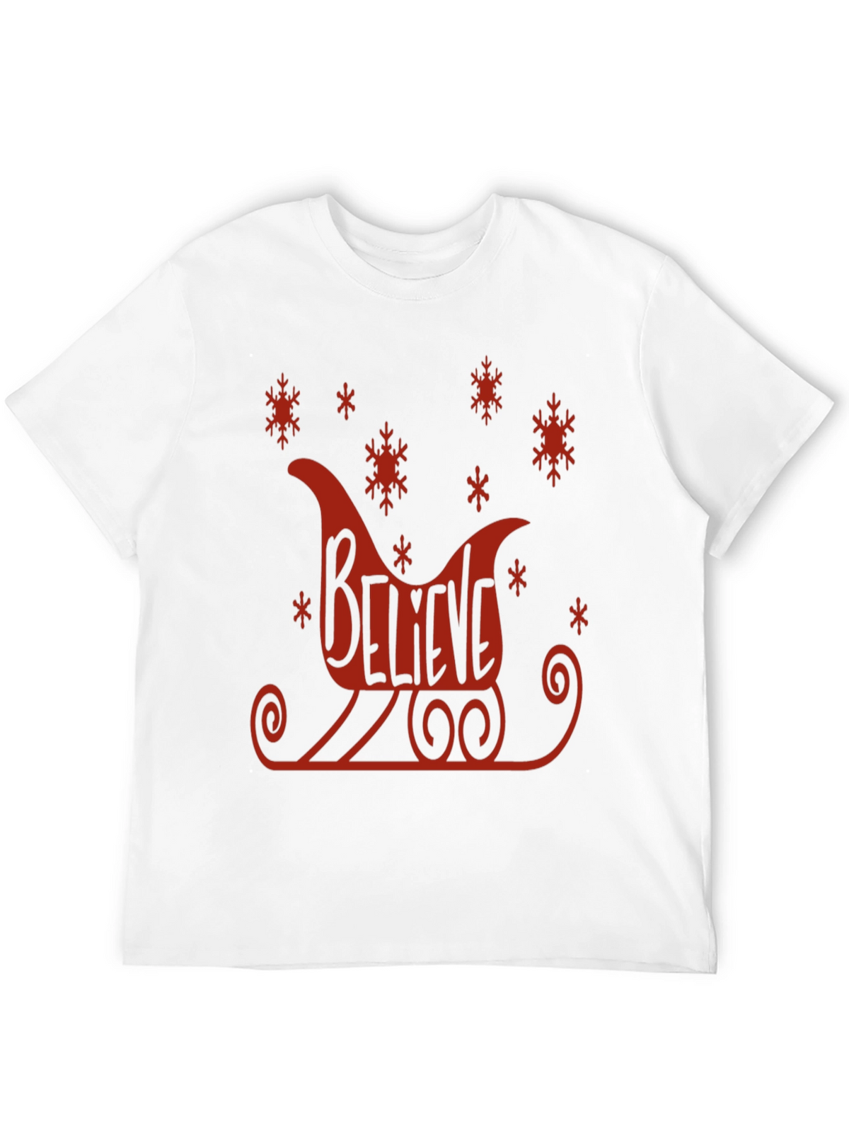 Believe Sleigh Graphic Tee - Holiday Cheer T-Shirt