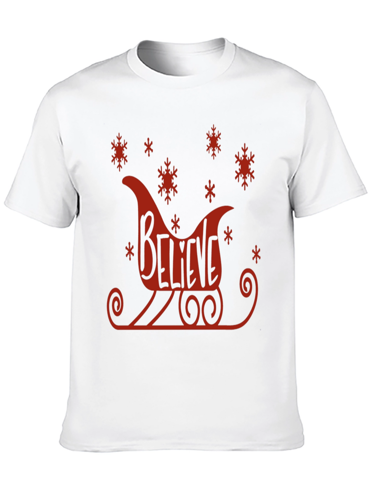 Believe Sleigh Graphic Tee - Holiday Cheer T-Shirt