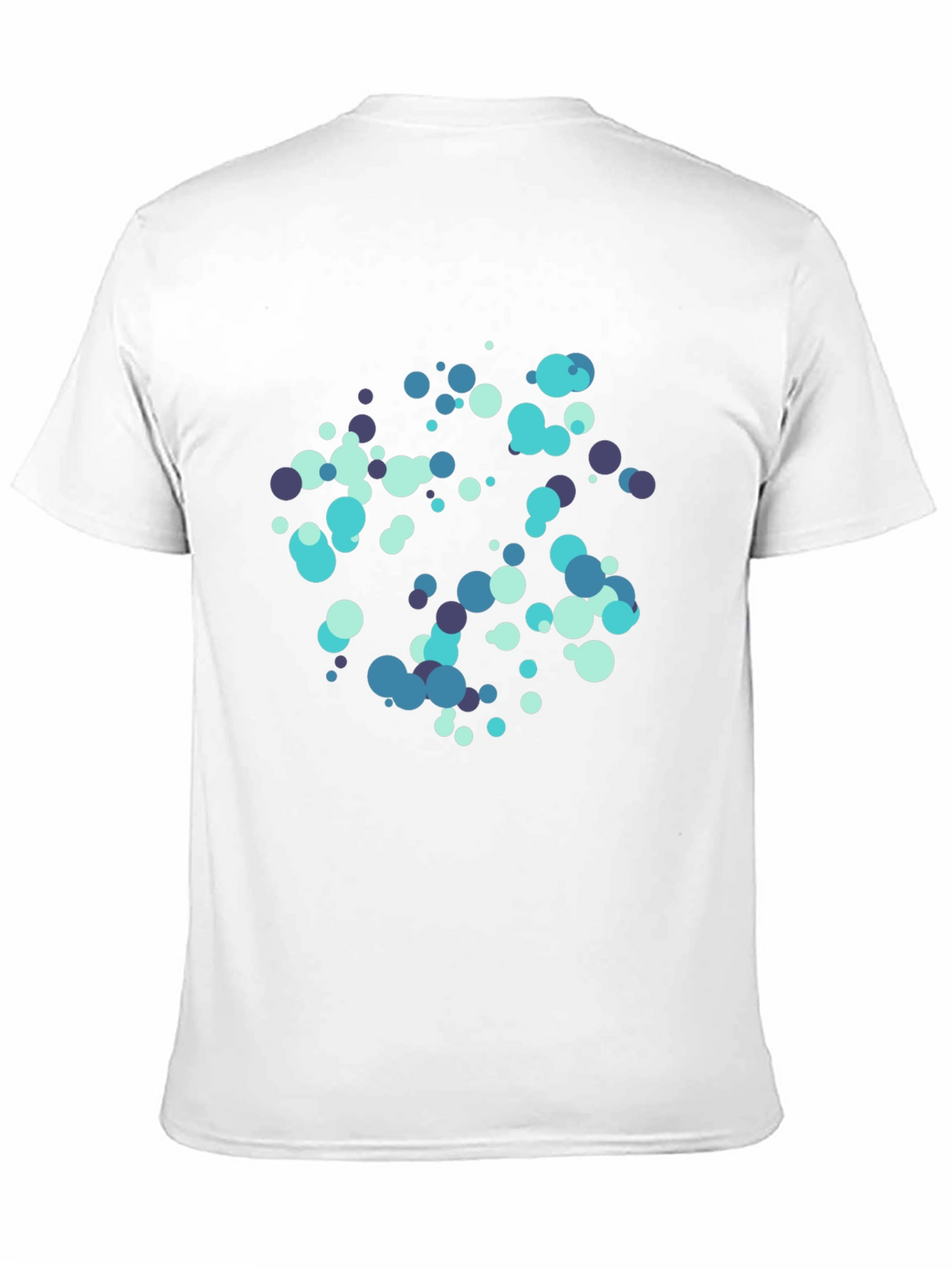 Abstract Dot Pattern Black Cotton T-Shirt