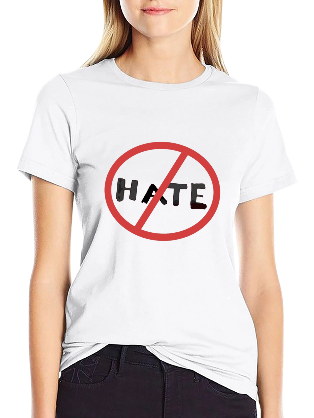 No Hate Black T-Shirt - Stand Against Hatred