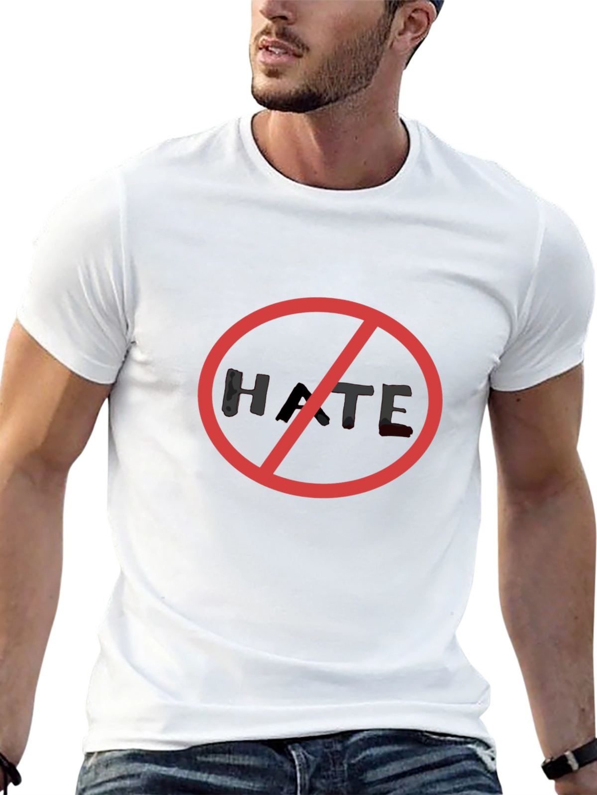No Hate Black T-Shirt - Stand Against Hatred