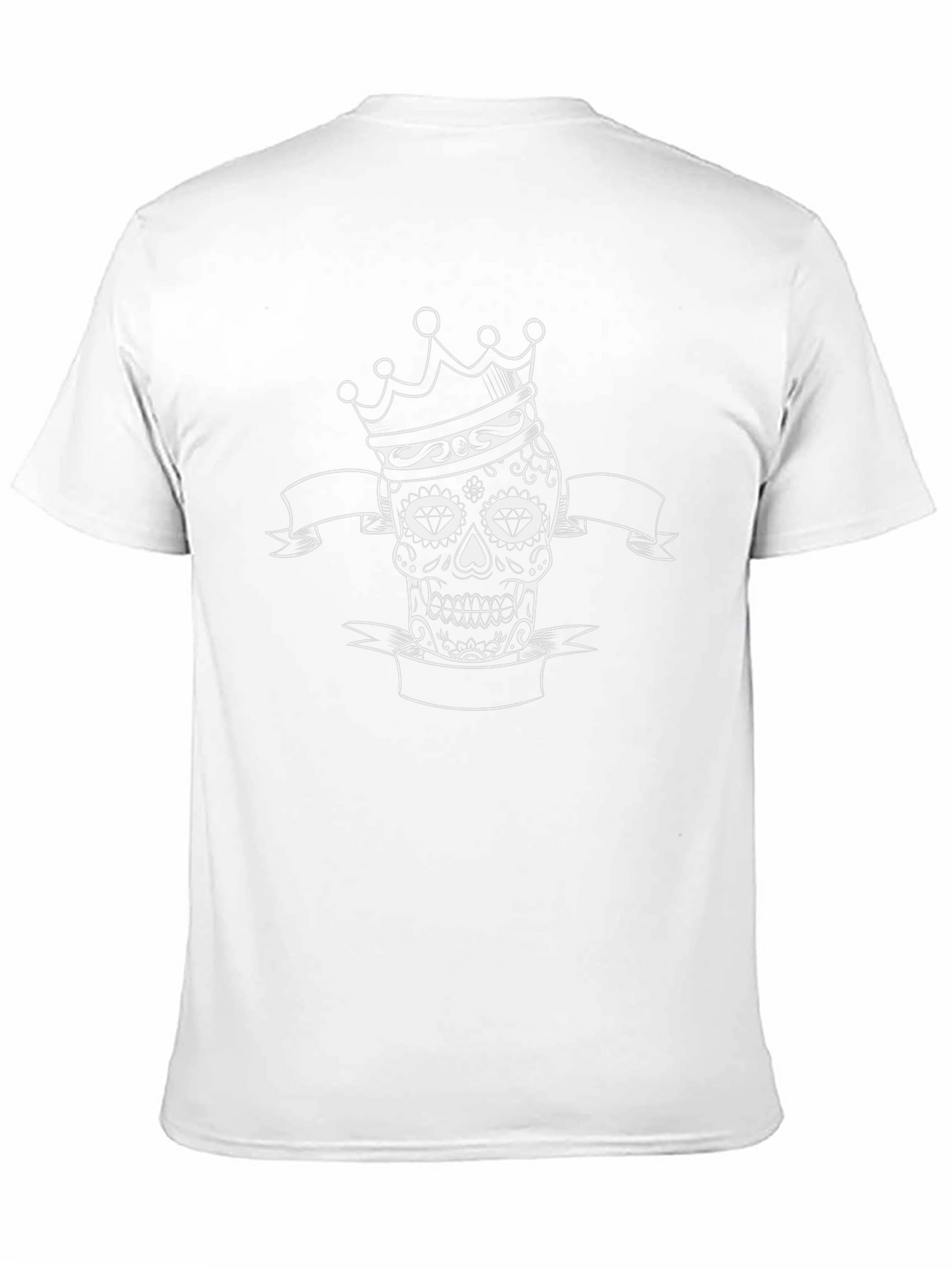 Crowned Sugar Skull Mens Black T-Shirt