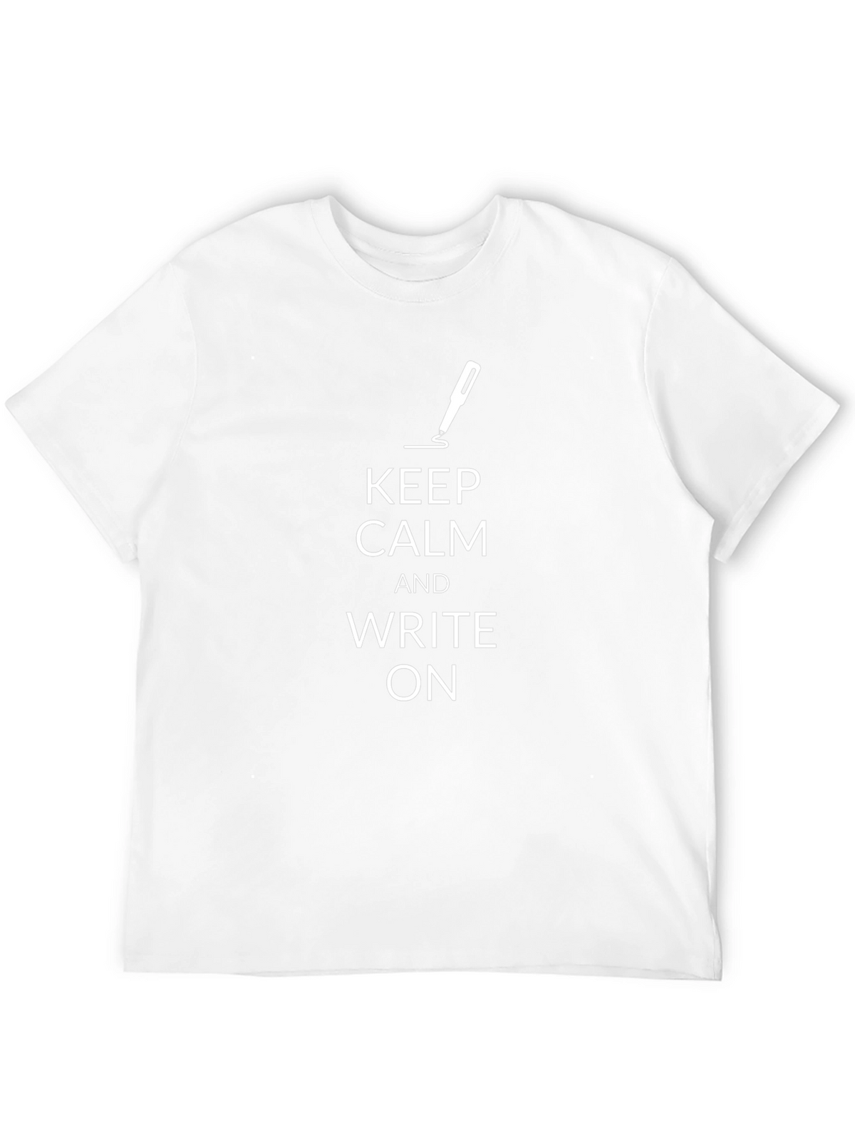 Keep Calm and Write On Black T-Shirt
