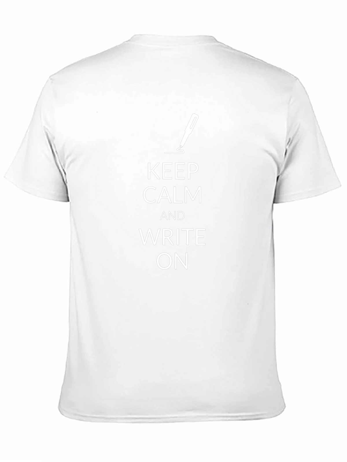 Keep Calm and Write On Black T-Shirt