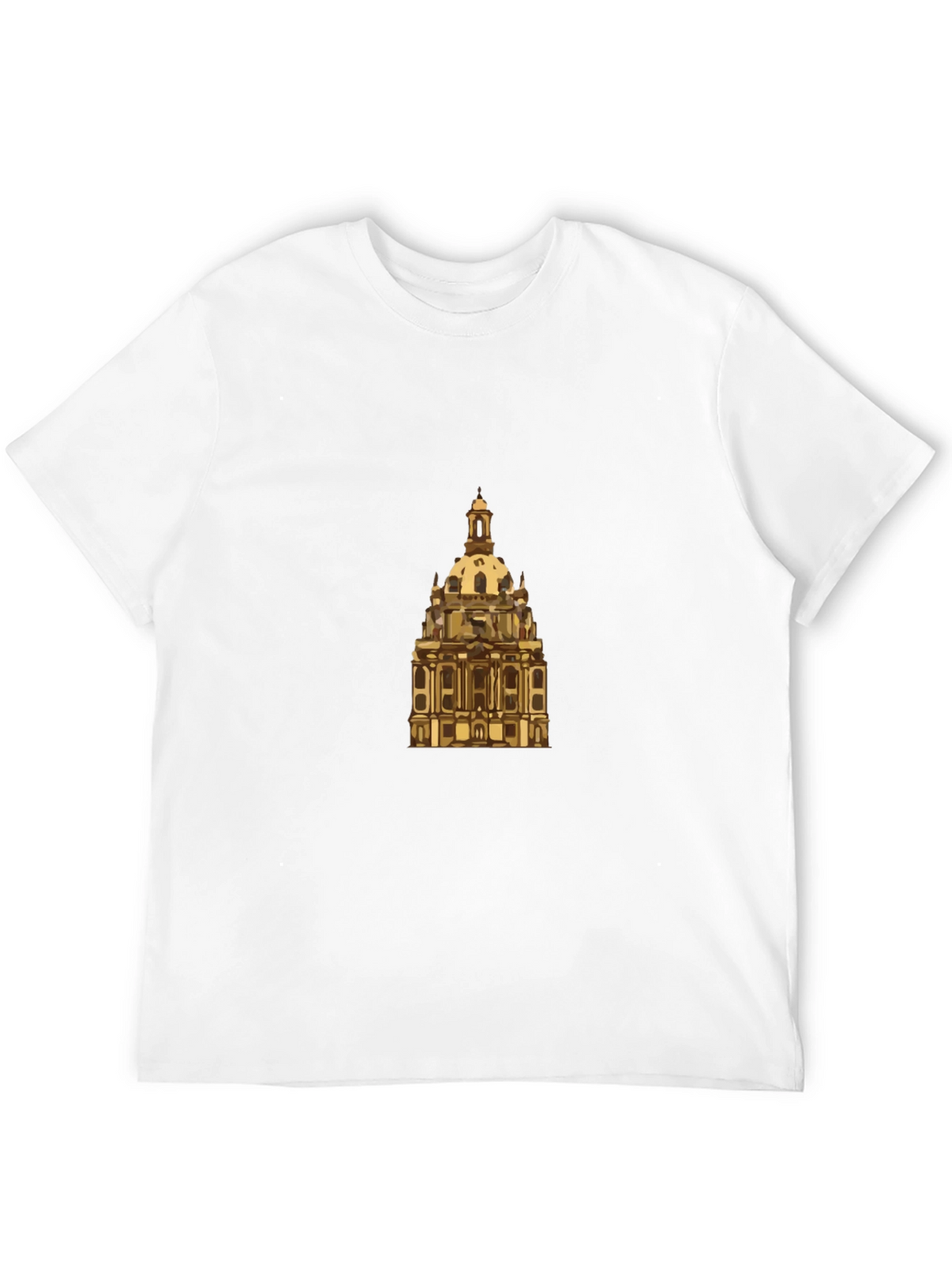 Dresden Frauenkirche Graphic Tee - Black Cotton Casual Shirt