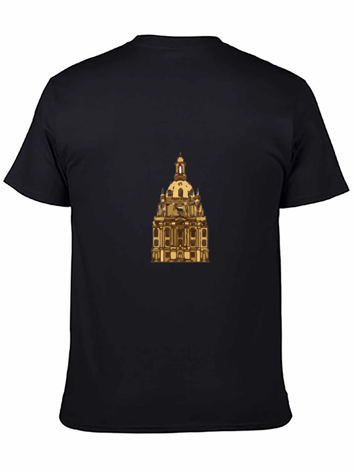 Dresden Frauenkirche Graphic Tee - Black Cotton Casual Shirt