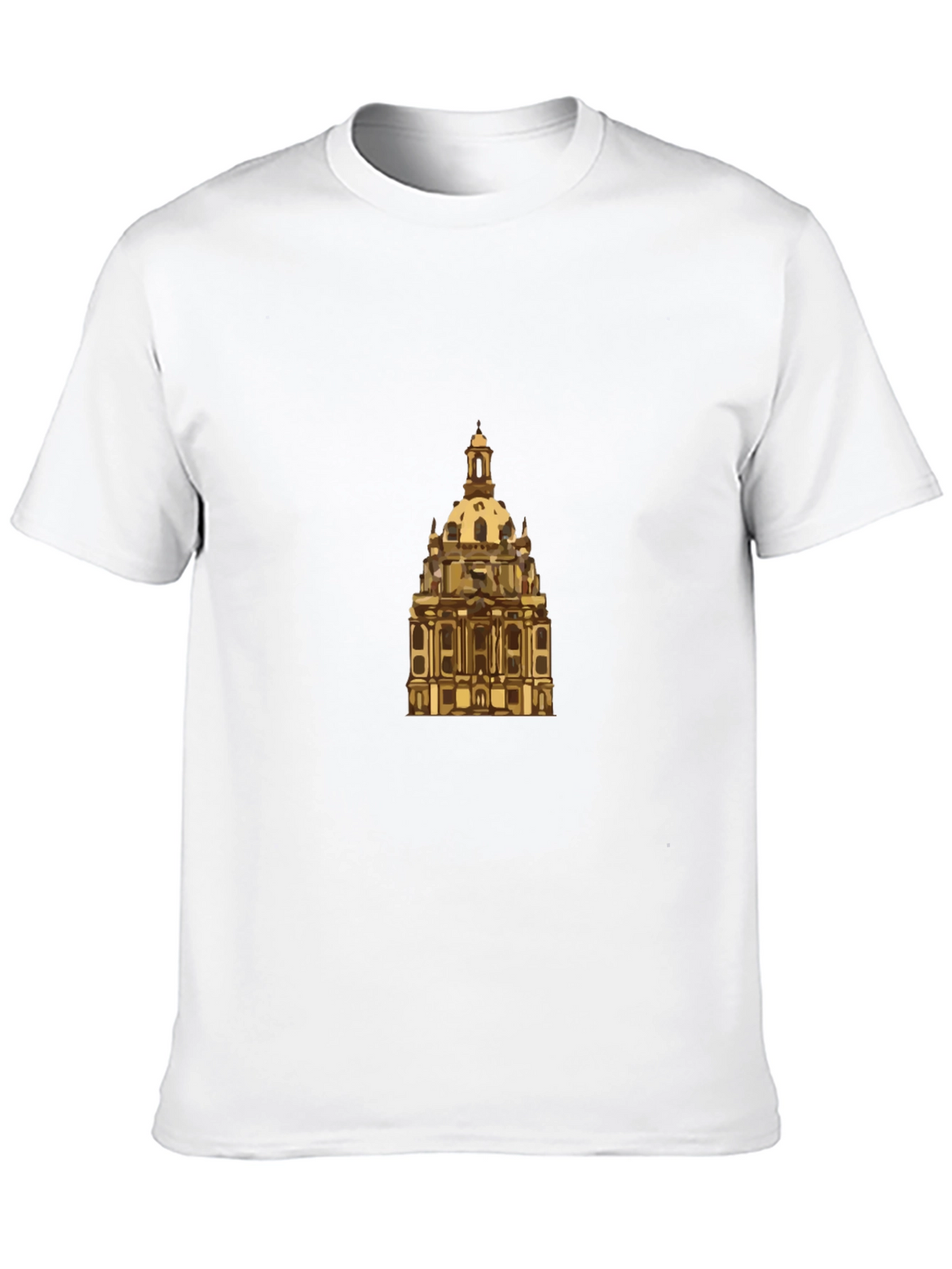 Dresden Frauenkirche Graphic Tee - Black Cotton Casual Shirt