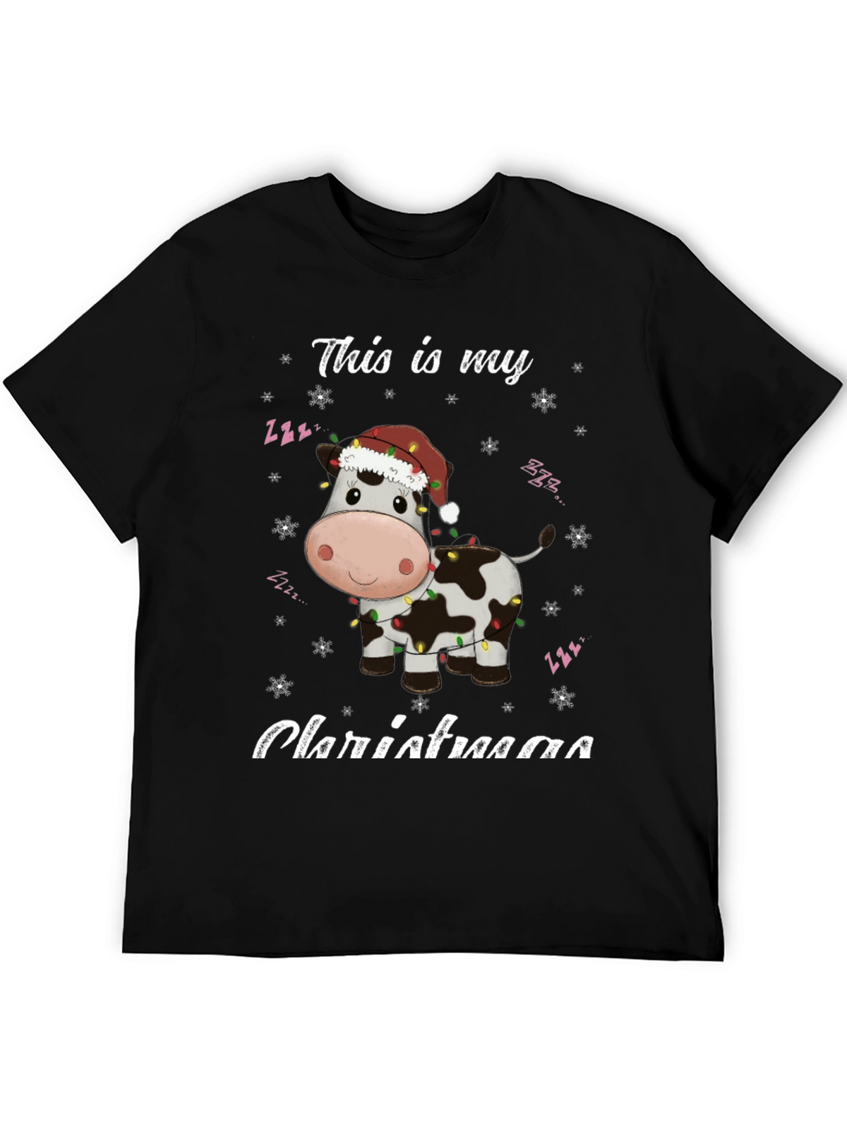 Festive Cow Christmas T-Shirt