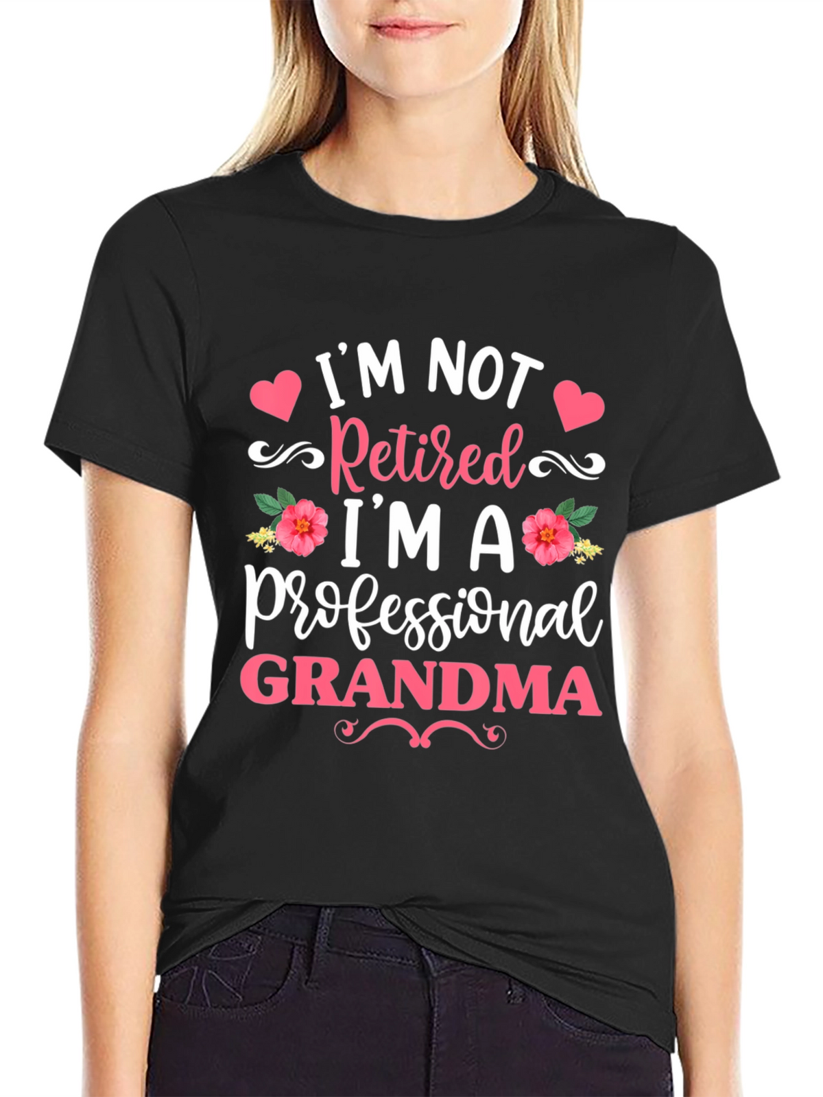 Professional Grandma Black T-Shirt
