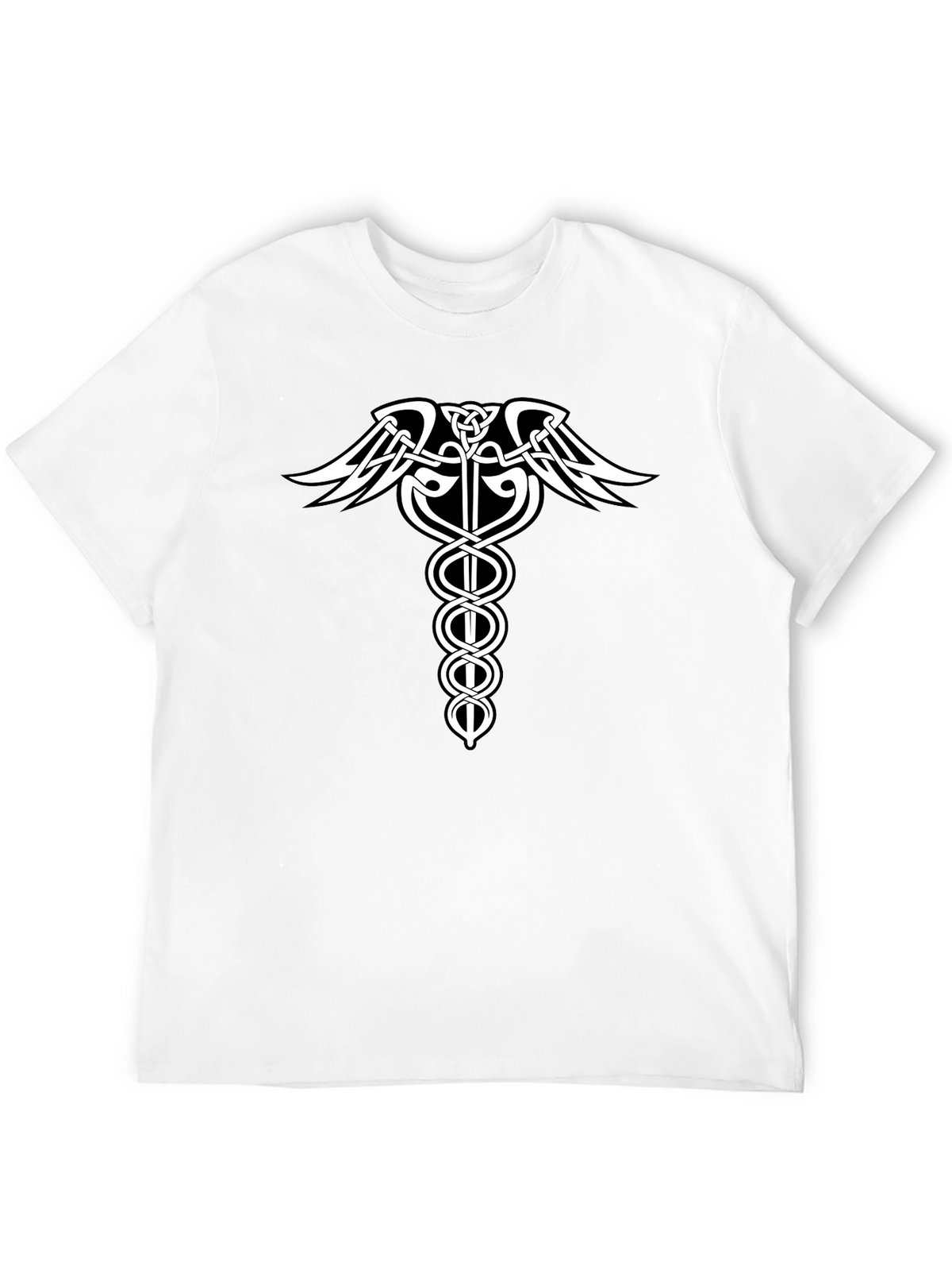 Celtic Caduceus T-Shirt - Medical Symbol Graphic Tee