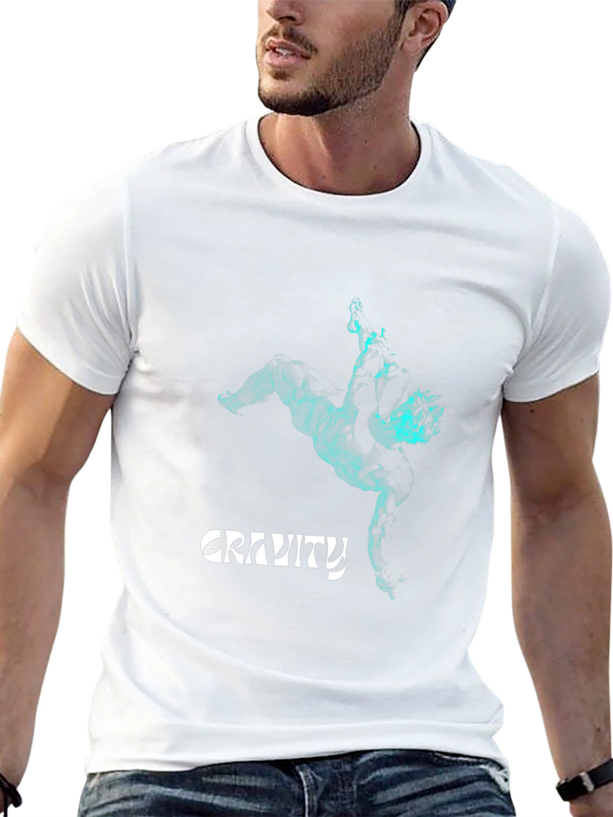 Gravity T-Shirt - Abstract Man Design