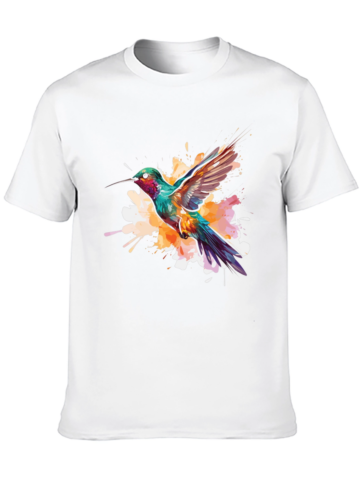 Hummingbird Splash Graphic Black Tee