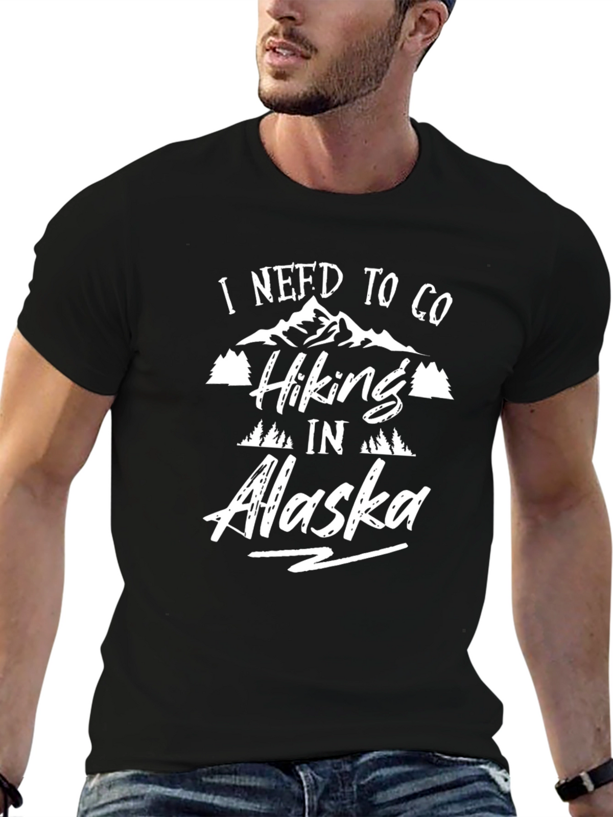 Hiking in Alaska Graphic T-Shirt