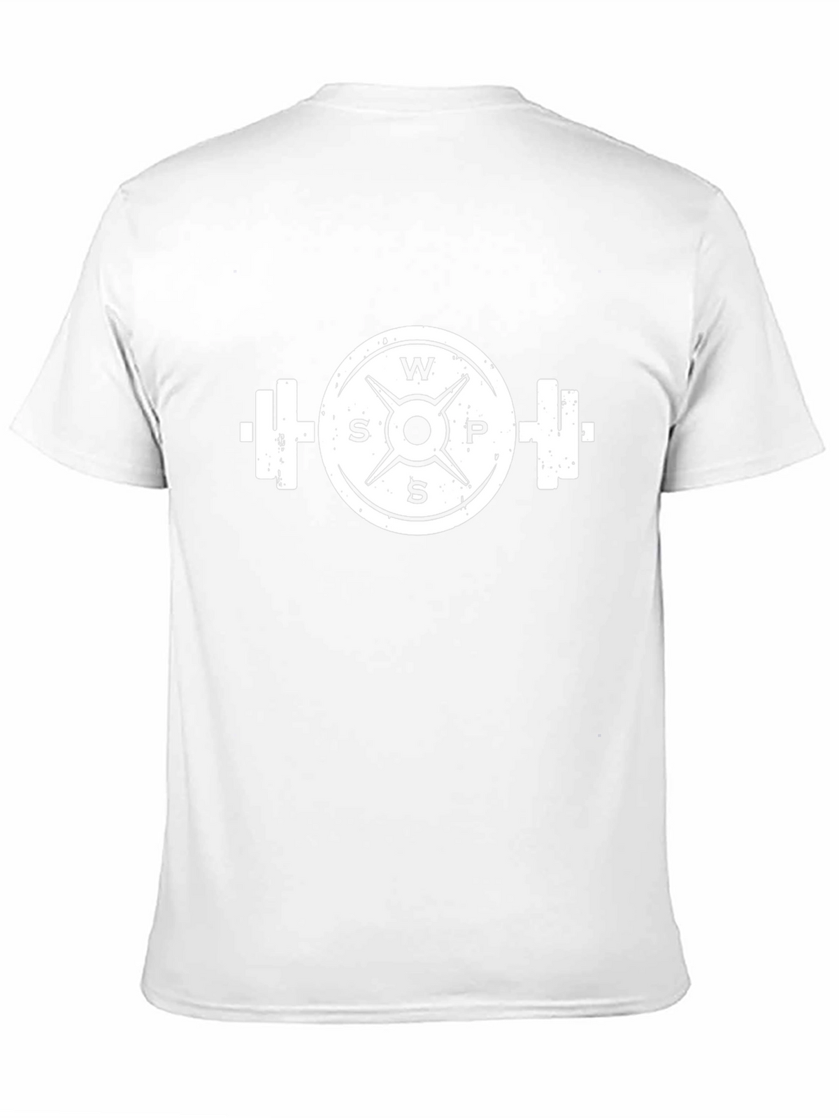 Workout T-Shirt: Weight Plate Barbell Design