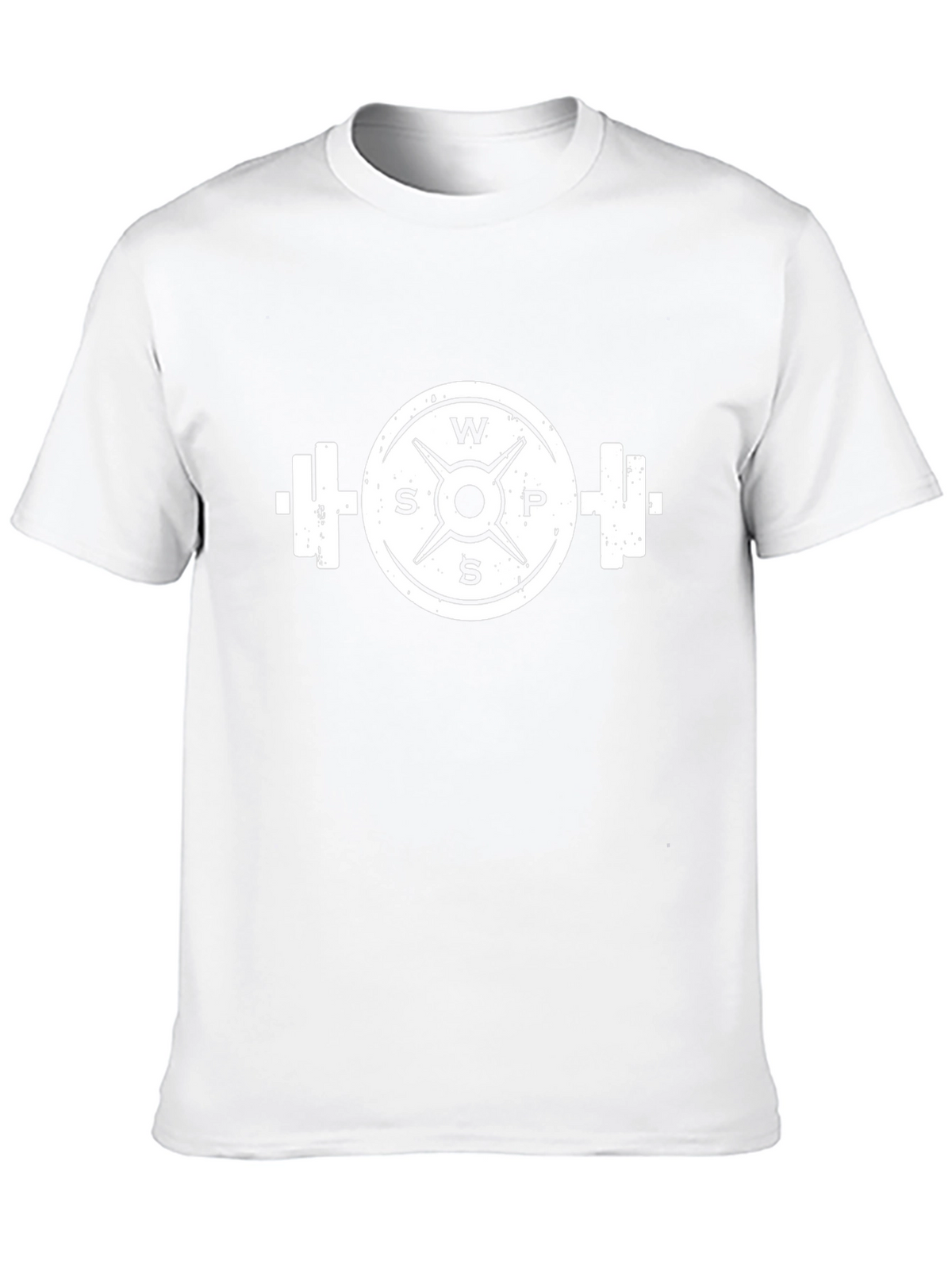 Workout T-Shirt: Weight Plate Barbell Design