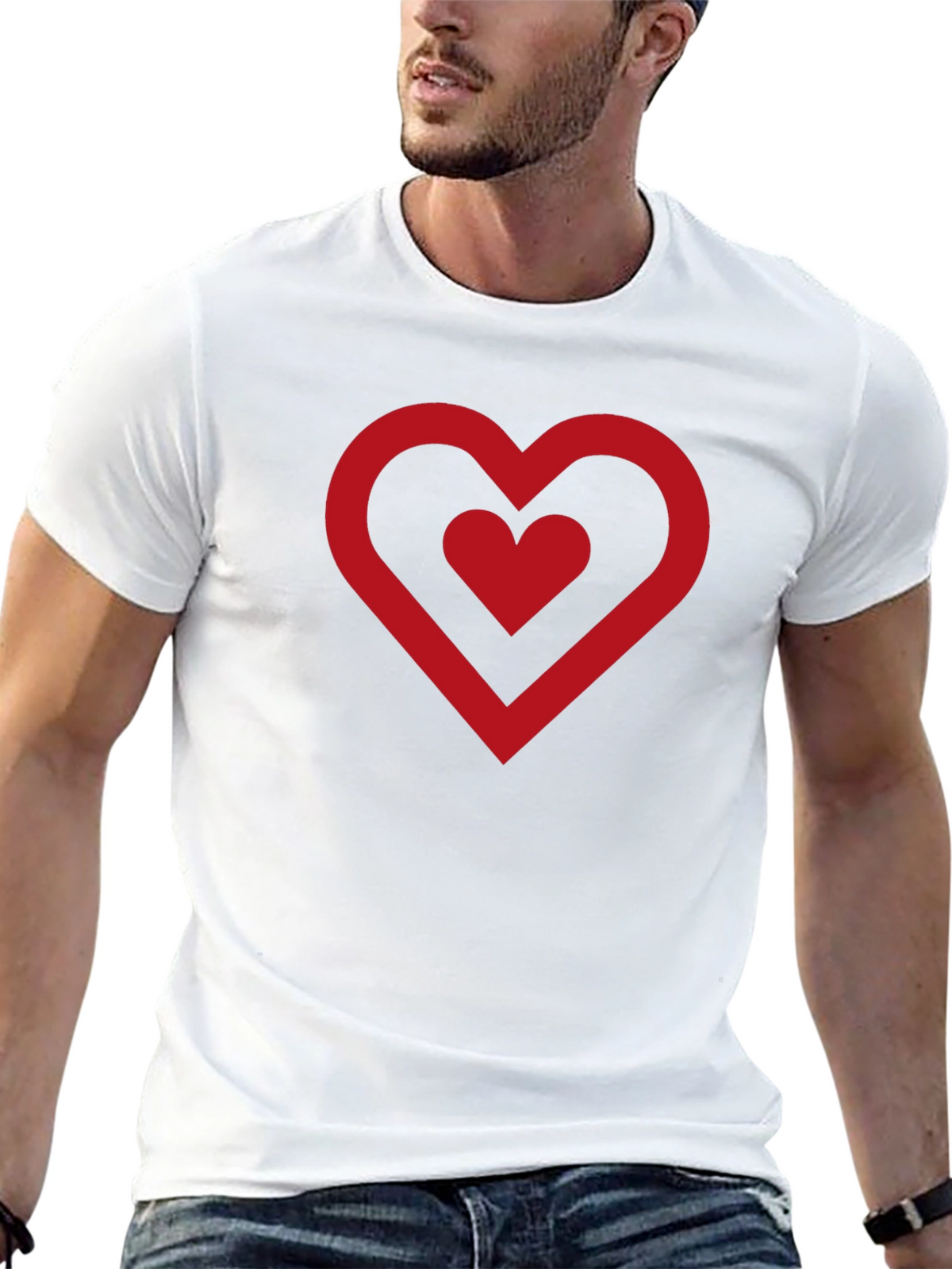 Heart Graphic Black T-Shirt