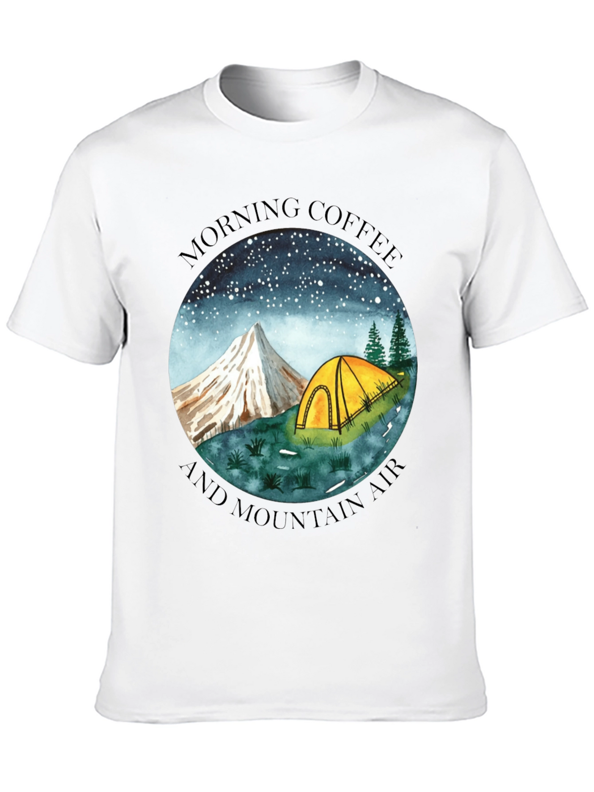 Morning Coffee & Mountain Air Graphic Tee