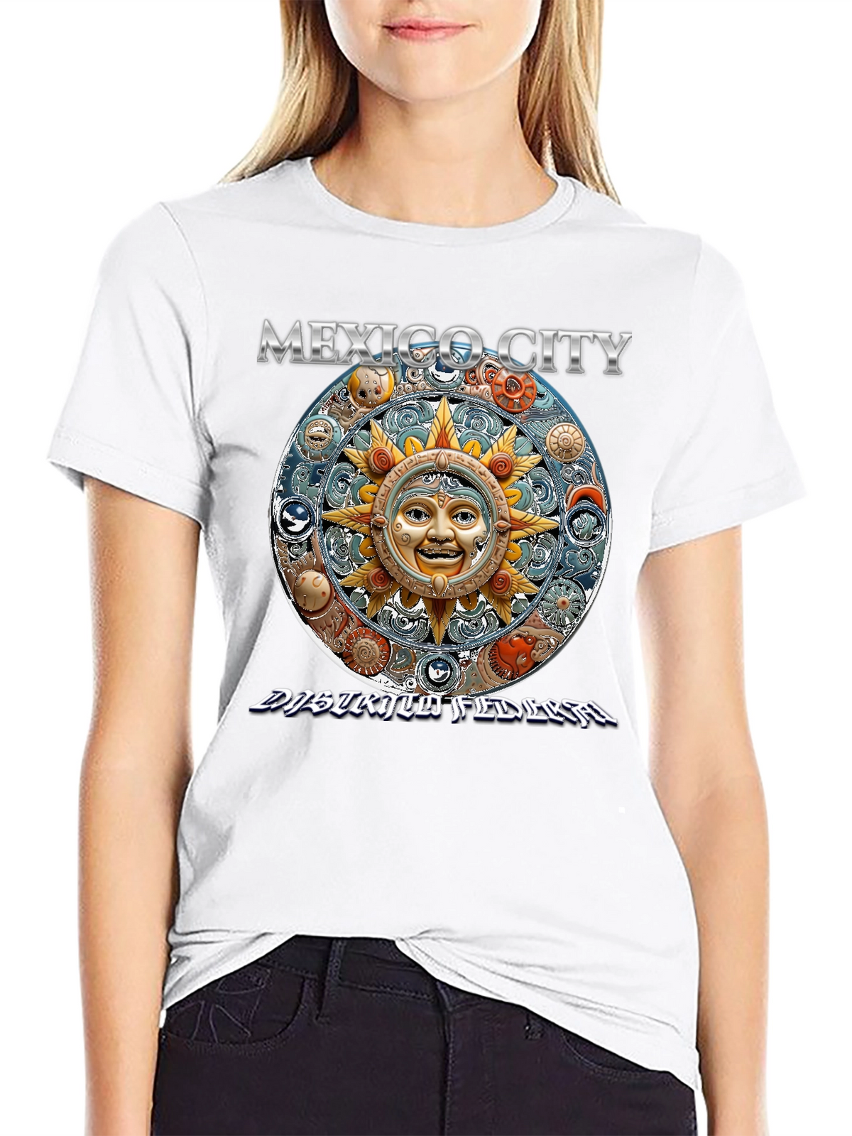 Mexico City Sun Stone Graphic Tee