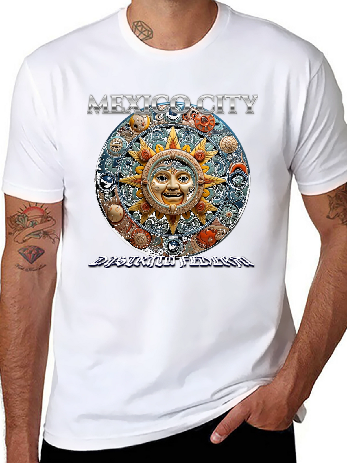 Mexico City Sun Stone Graphic Tee