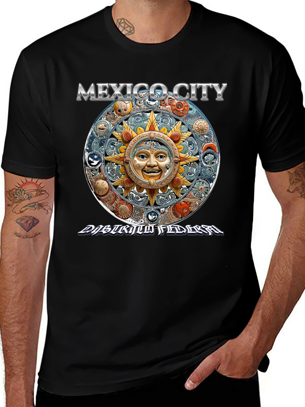 Mexico City Sun Stone Graphic Tee