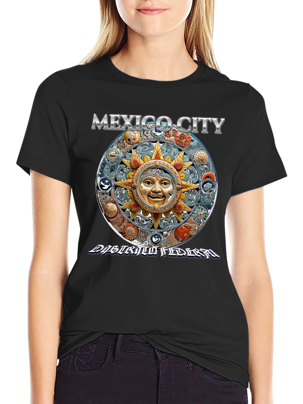Mexico City Sun Stone Graphic Tee