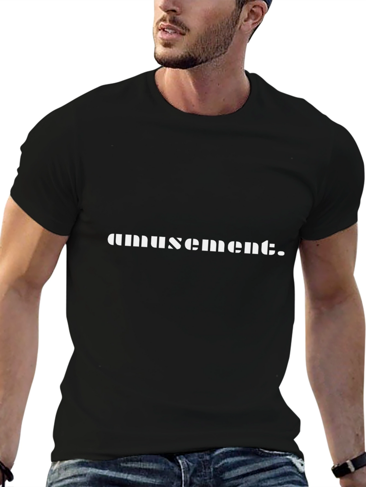Amusement Black Graphic T-Shirt
