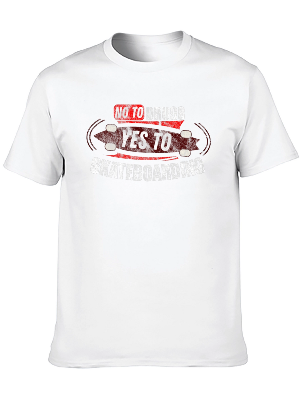 No Drugs Yes Skateboarding Black T-Shirt