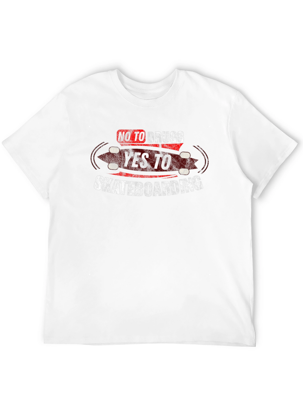 No Drugs Yes Skateboarding Black T-Shirt