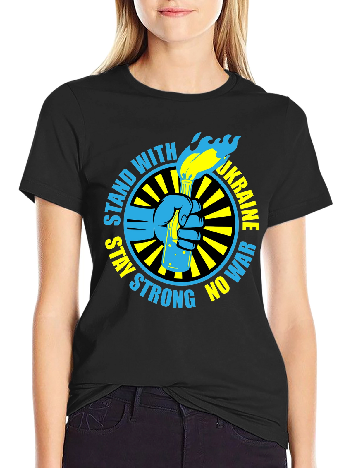 Stand with Ukraine T-Shirt - Stay Strong No War