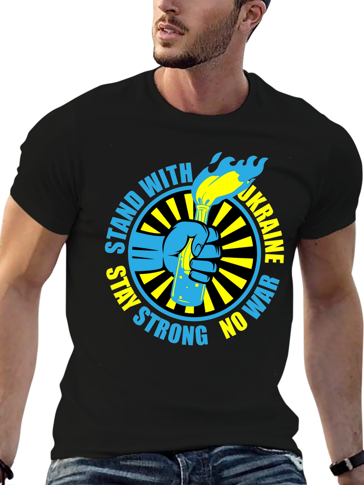 Stand with Ukraine T-Shirt - Stay Strong No War
