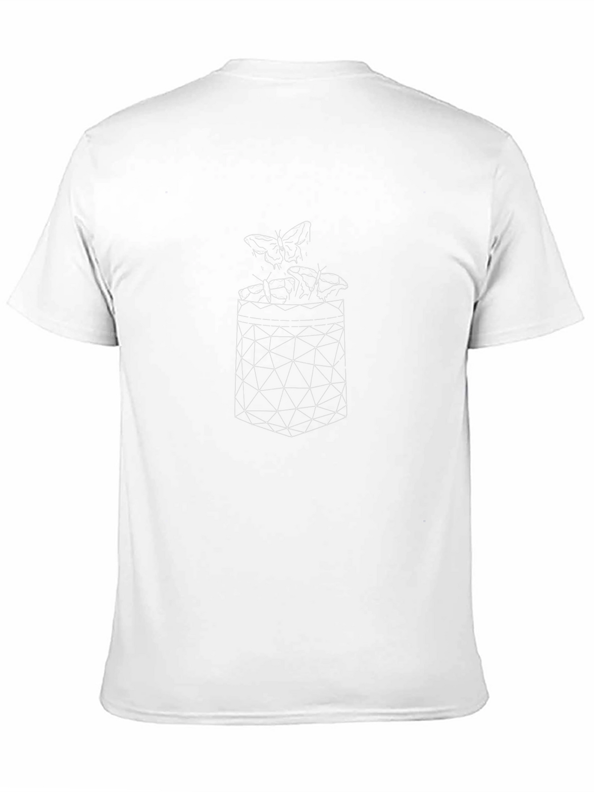 Geometric Butterfly Pocket T-Shirt - Stylish Menswear