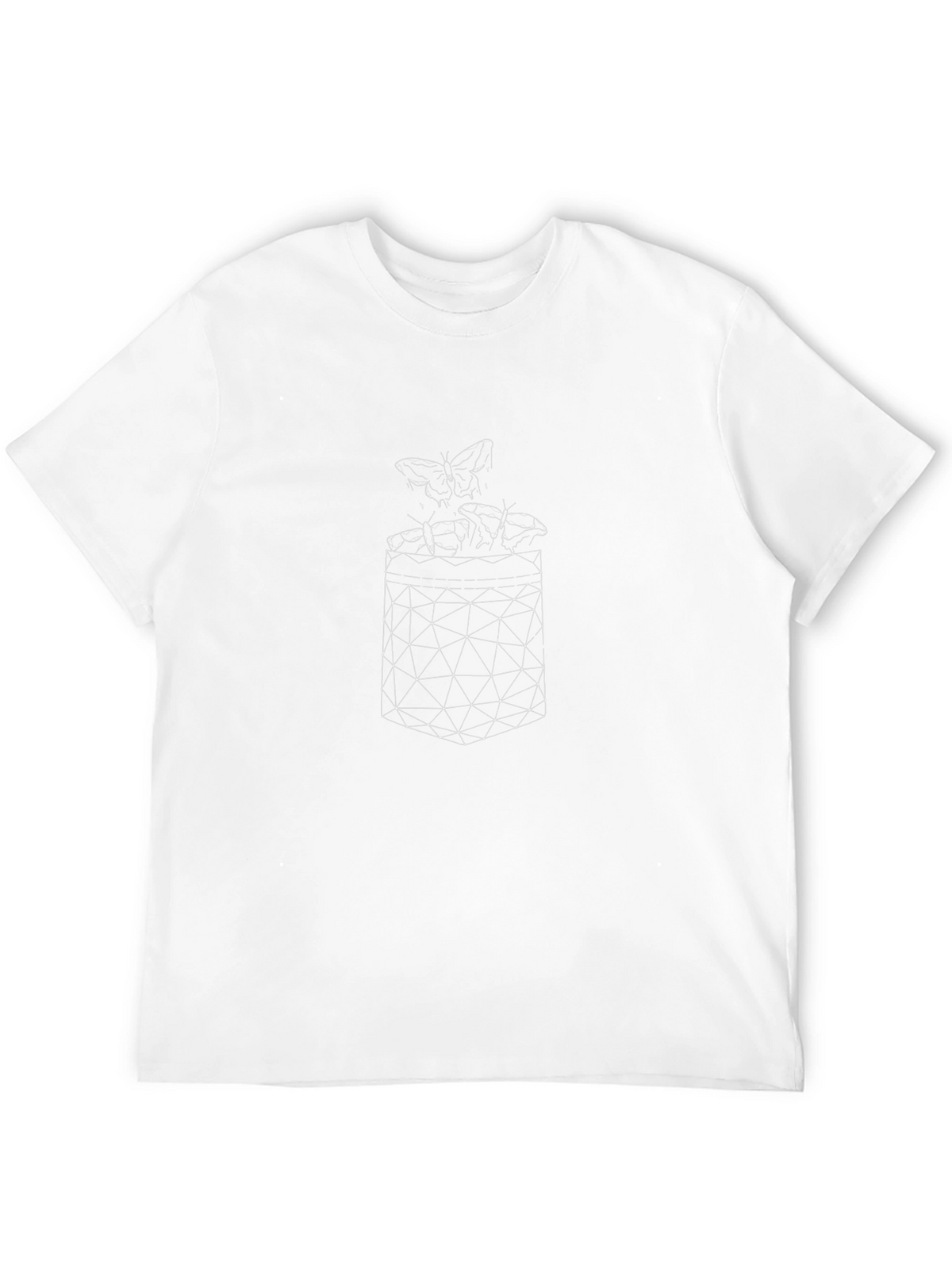 Geometric Butterfly Pocket T-Shirt - Stylish Menswear