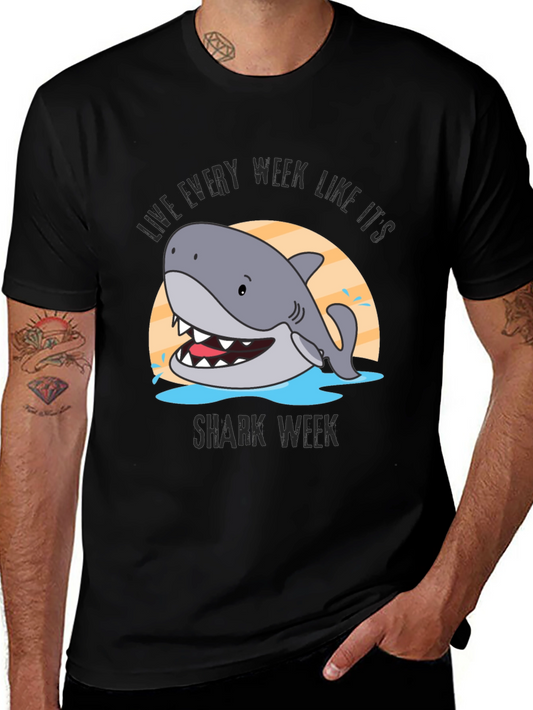 Shark Week Graphic Tee - Live Every Week Like Its Shark Week