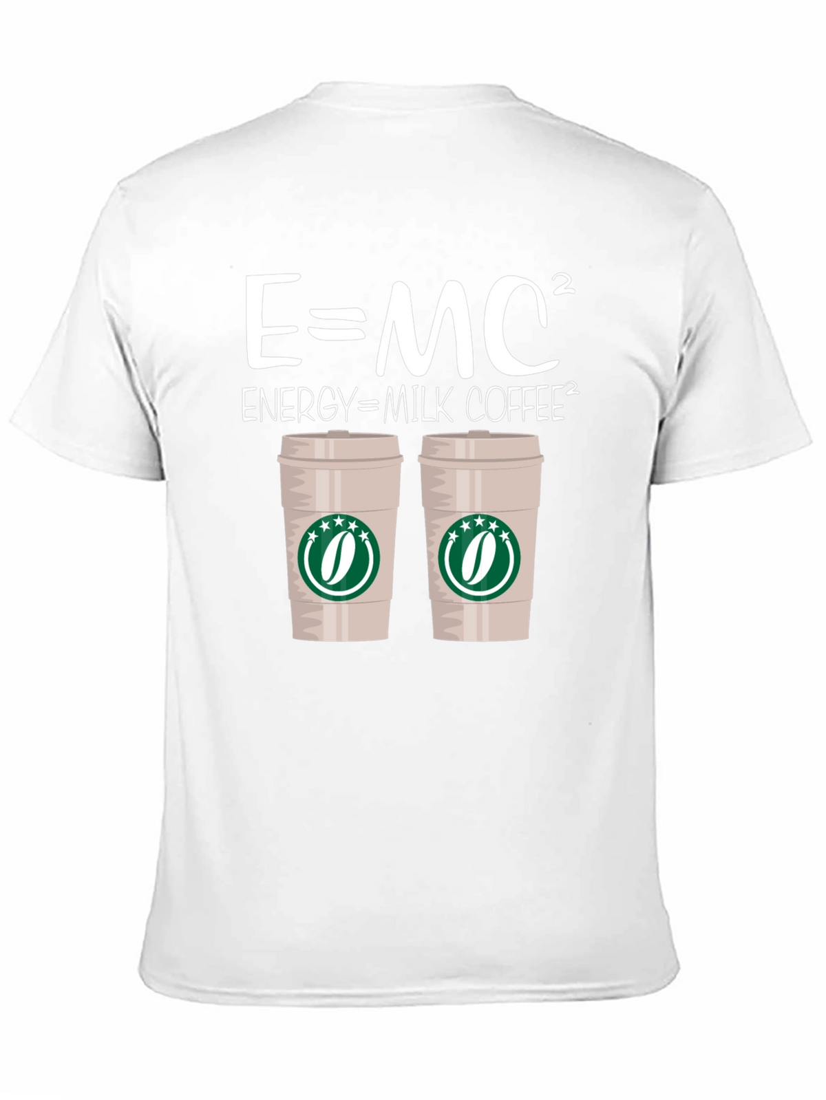 E=MC² Energy = Milk Coffee² Black T-Shirt
