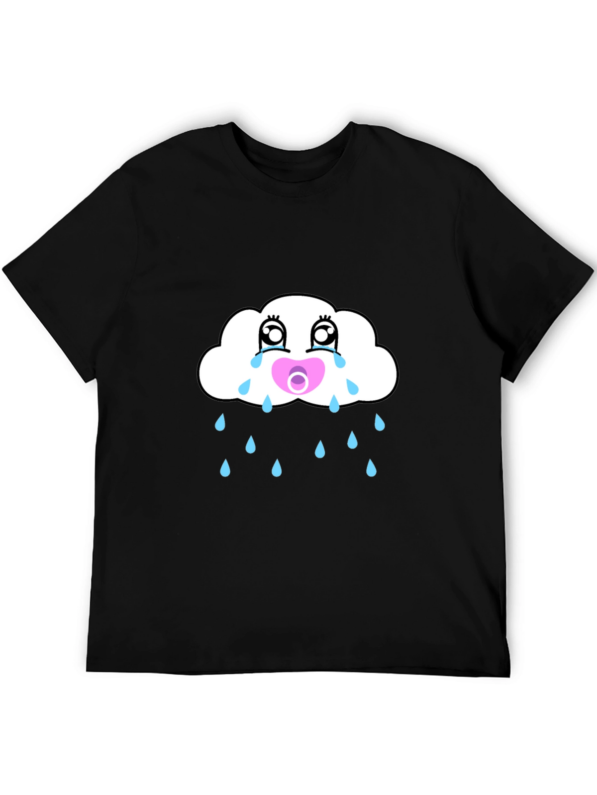 Crying Cloud Pacifier Mens Graphic Tee