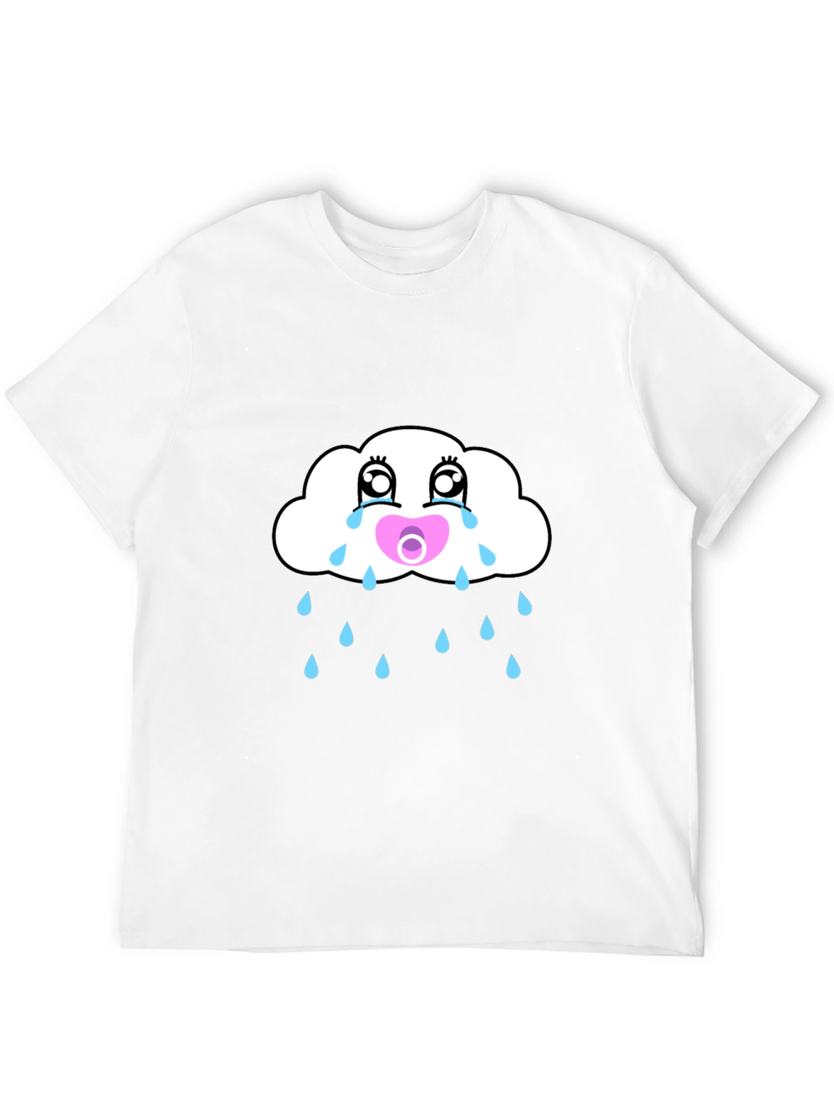 Crying Cloud Pacifier Mens Graphic Tee