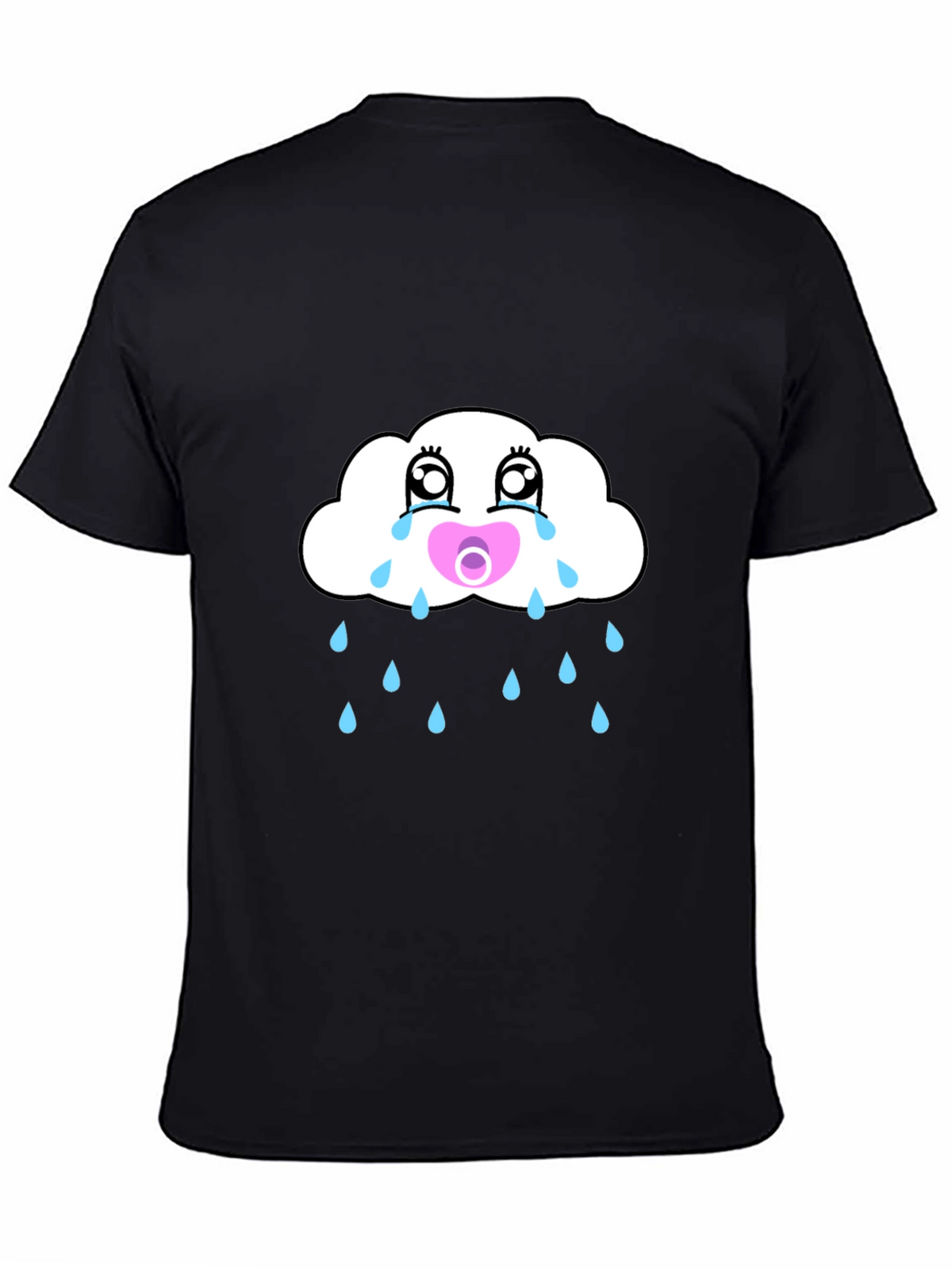 Crying Cloud Pacifier Mens Graphic Tee