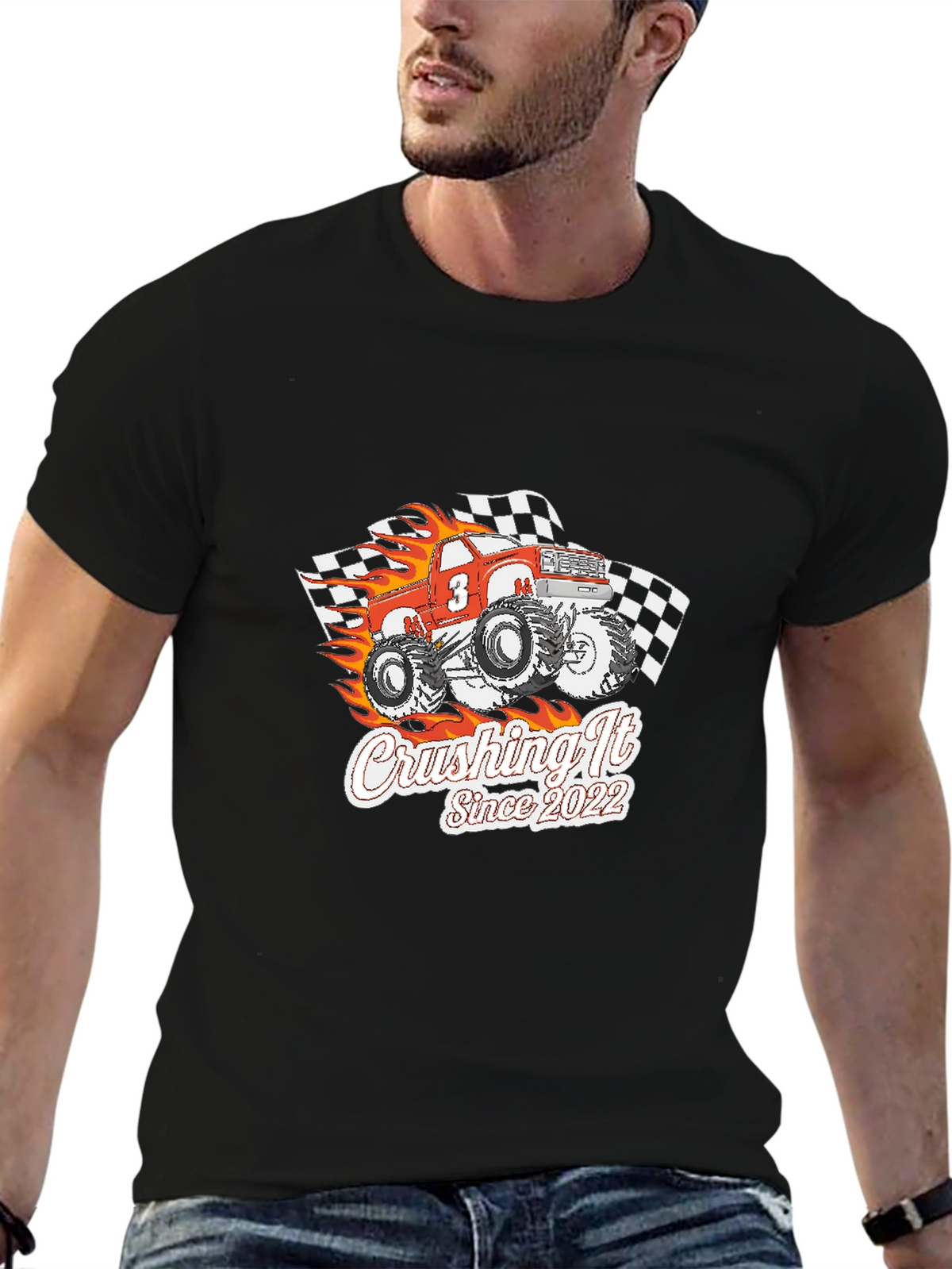 Crushing It Since 2022 Monster Truck Graphic T-Shirt