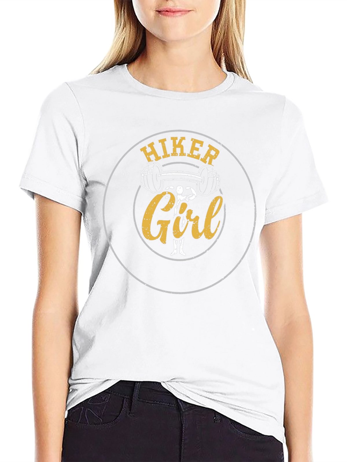 Hiker Girl Black T-Shirt